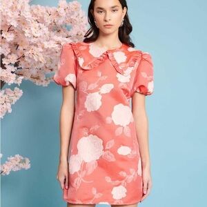 Sister Jane Pink Floral Dress with Ruffle Detail